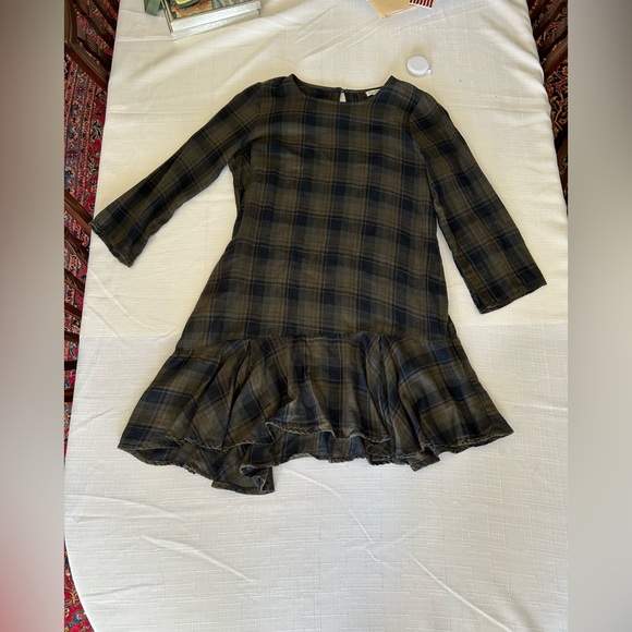 Free People Blue Long Sleeve Plaid asymmetrical dress/tunic - Picture 10 of 10